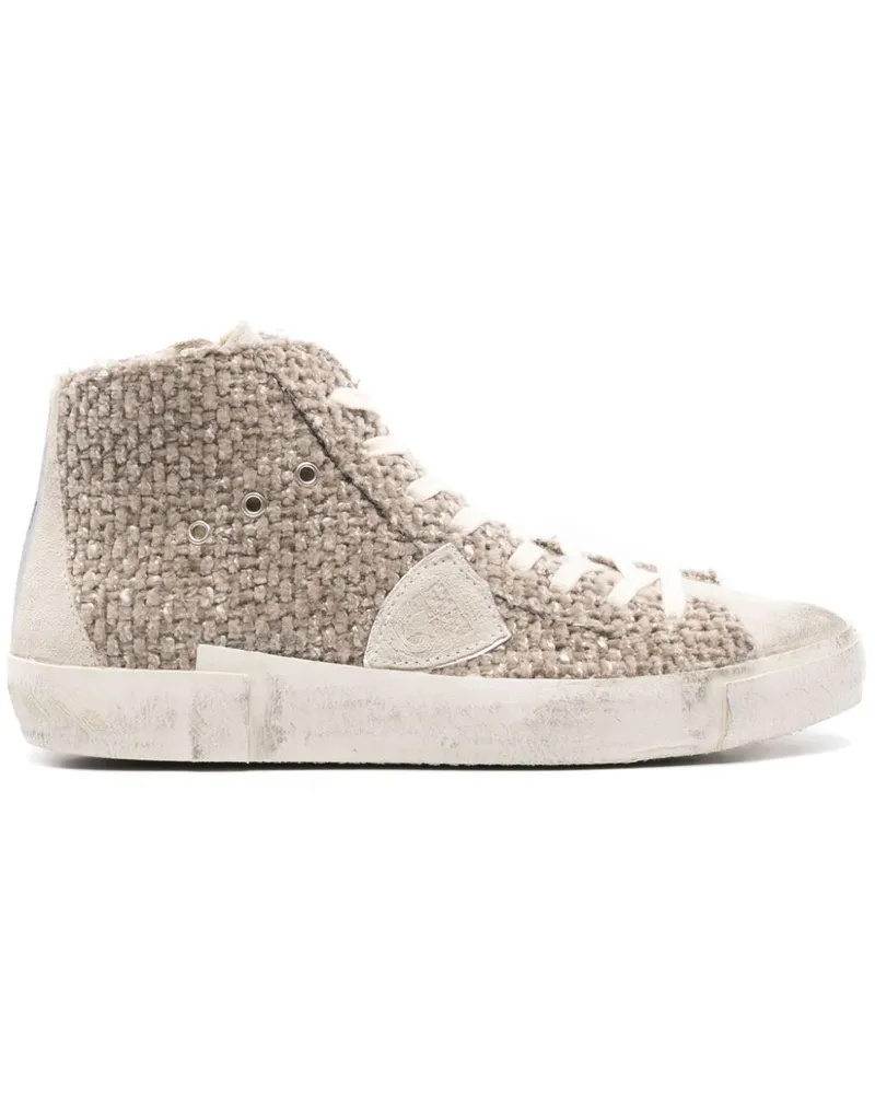 Philippe Model Prsx High Sneakers - Nude Nude