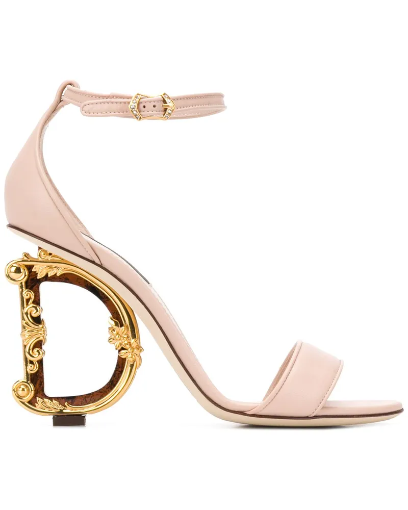 Dolce & Gabbana Sandalen mit Design-Absatz - Rosa Rosa