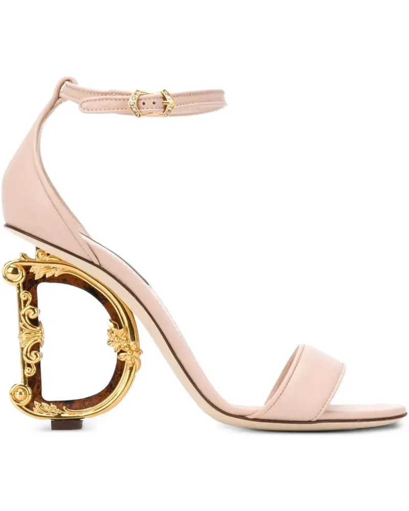 Dolce & Gabbana Sandalen mit Design-Absatz - Rosa Rosa