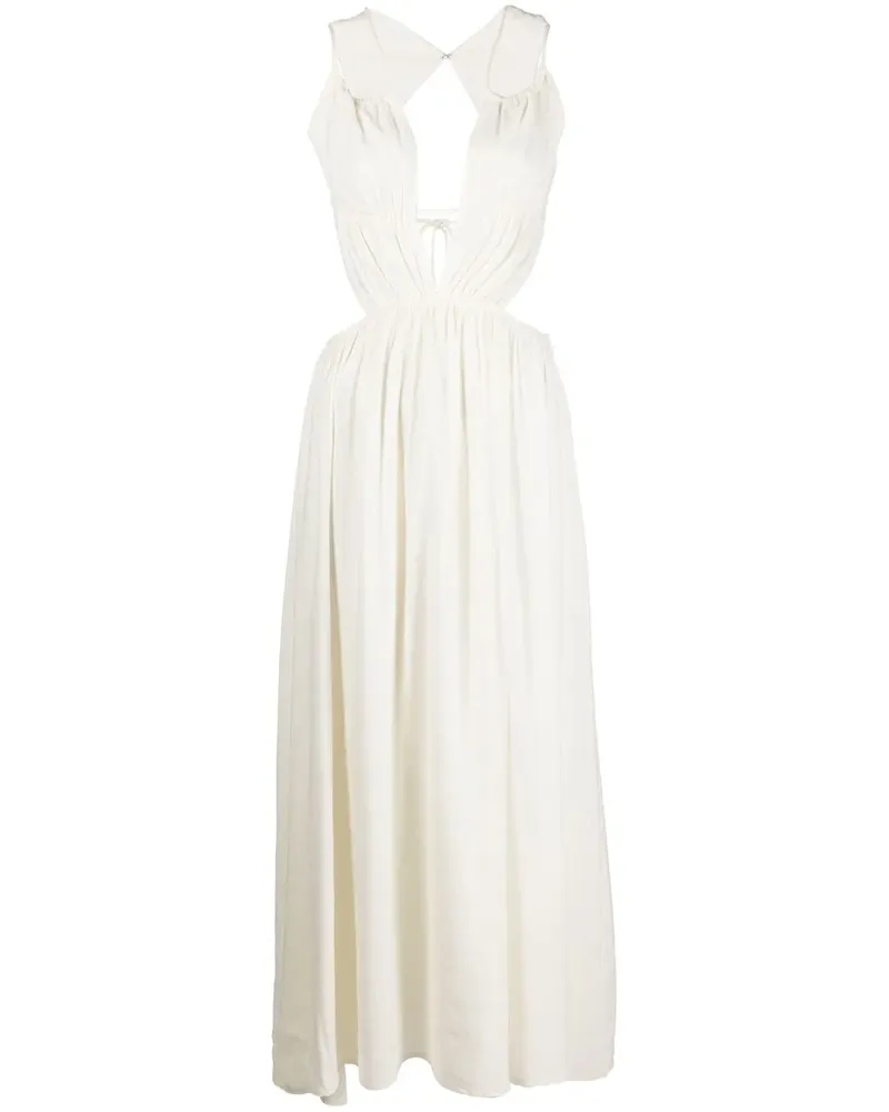 Cult Gaia Midikleid mit offenem Rücken - Weiß Weiß