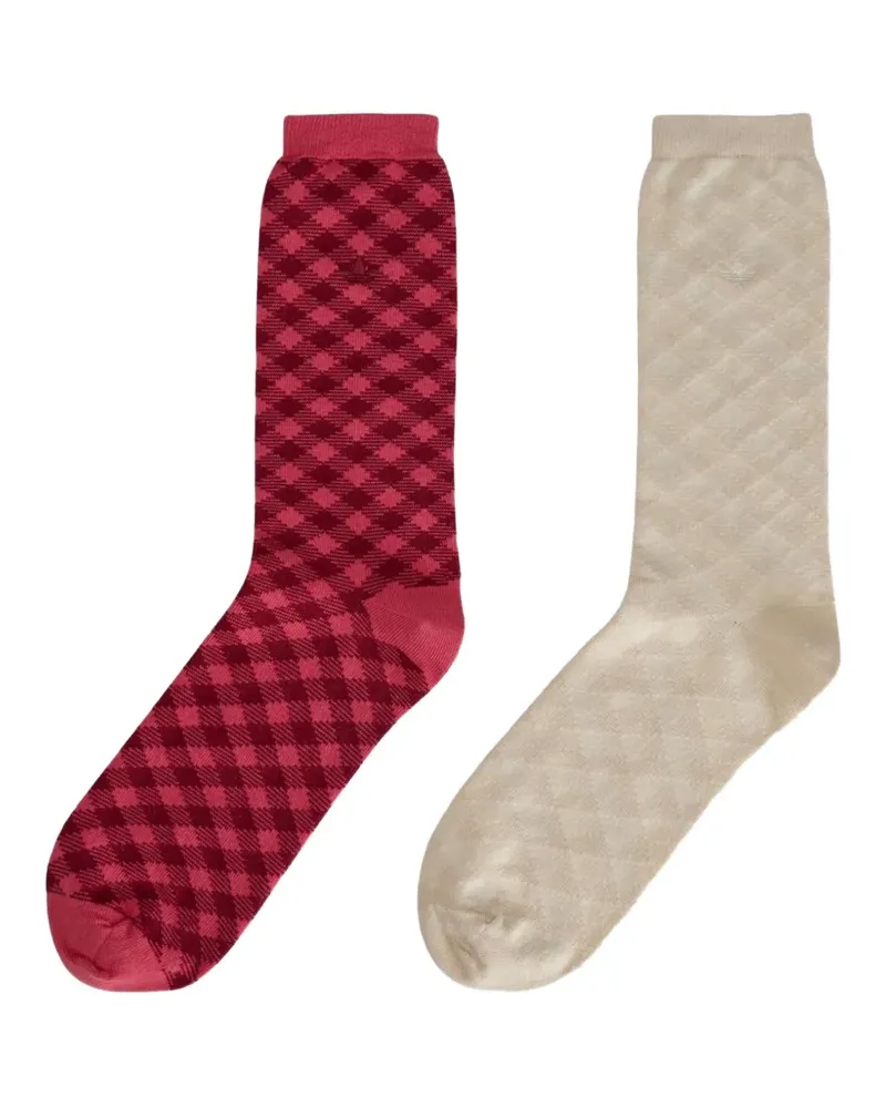 adidas Socken mit Karomuster - Rosa Rosa