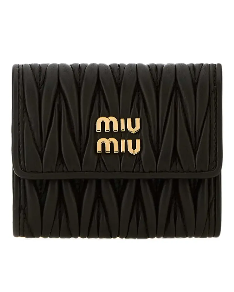 Miu Miu matelassé leather wallet - Schwarz Schwarz