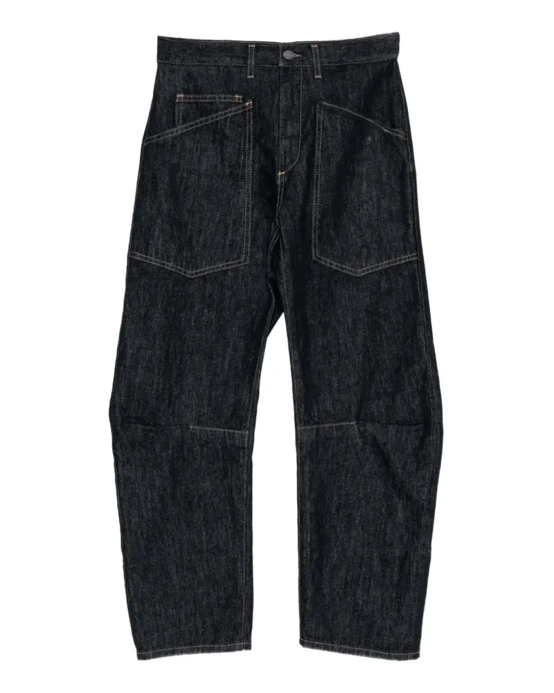 Nili Lotan patch-pocket straight-leg jeans - Schwarz Schwarz