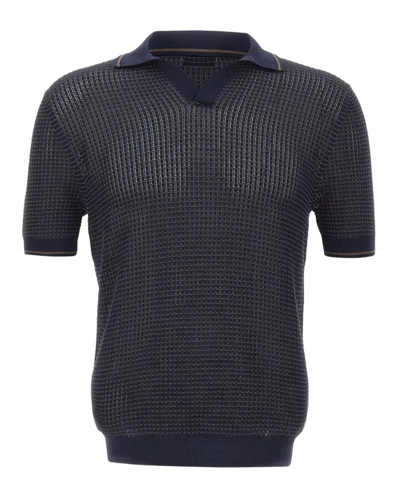 Gran Sasso interwoven-texture knit T-shirt - Blau Blau