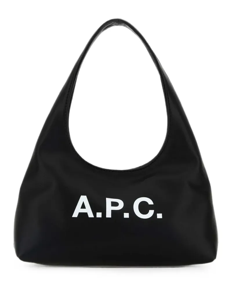 A.P.C. logo-print tote bag - Schwarz Schwarz