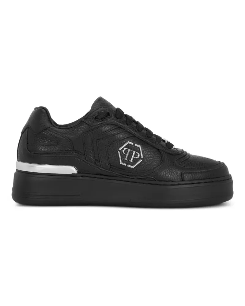Philipp Plein Sneakers aus Leder - Schwarz Schwarz
