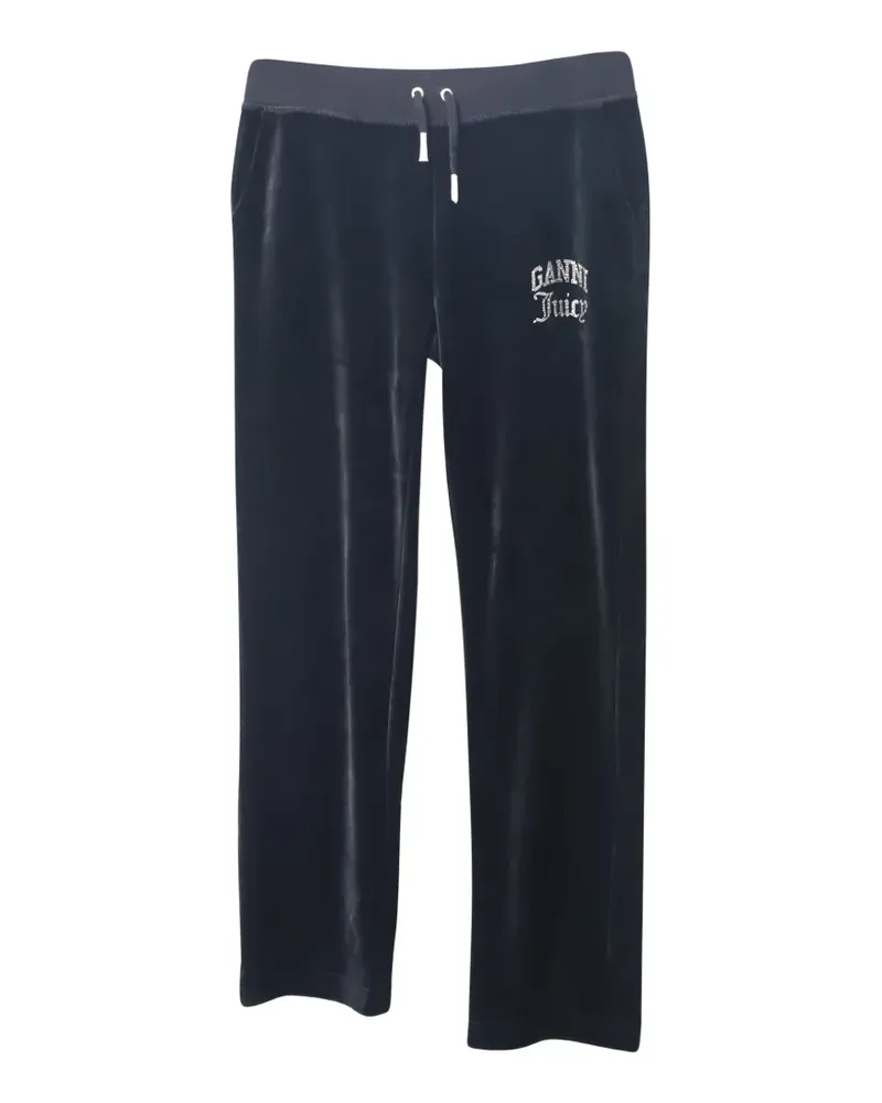 Ganni x Juicy Couture Delray logo-detail track pants - Schwarz Schwarz