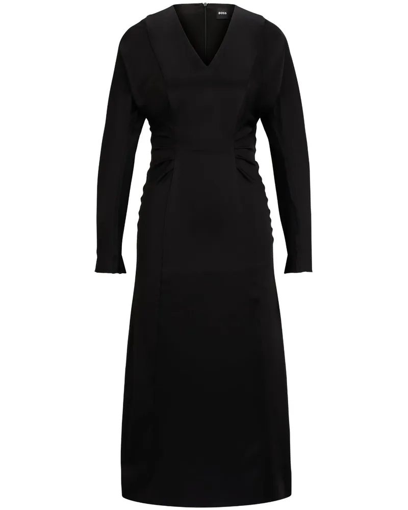 HUGO BOSS Minikleid aus Satin - Schwarz Schwarz
