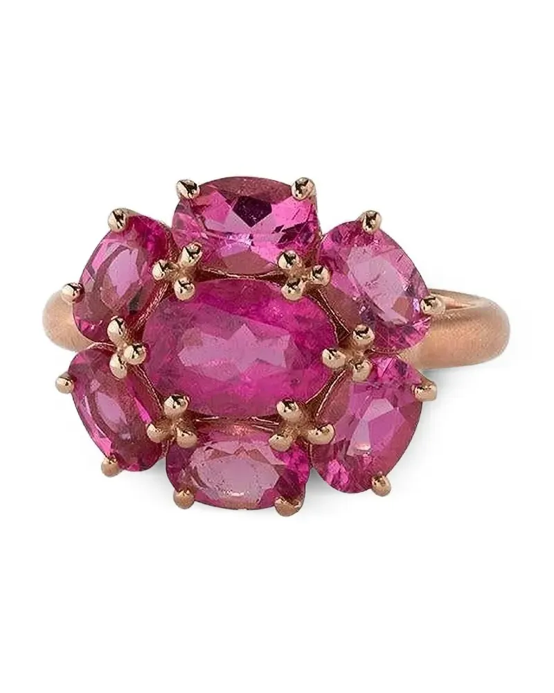 Irene Neuwirth 18kt Rubellite Floret Gemmy Rotgoldring - Rosa Rosa