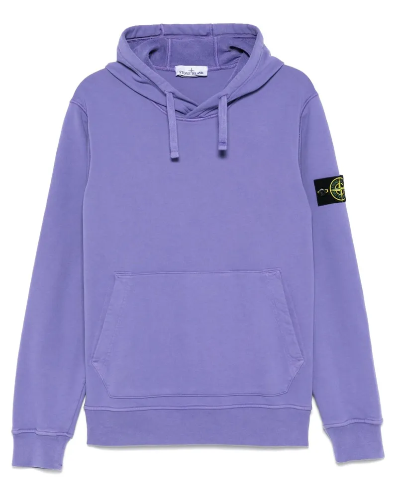 Stone Island Hoodie mit Kompass-Patch - Violett Violett