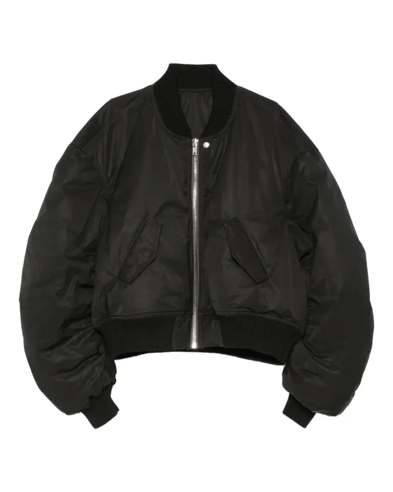 Rick Owens Secchia Flight Bomberjacke mit gerafften Ärmeln - Schwarz Schwarz