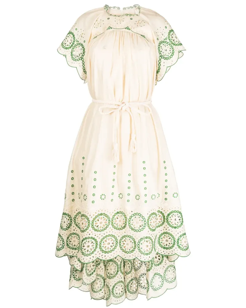 Zimmermann Besticktes Midikleid - Nude Nude