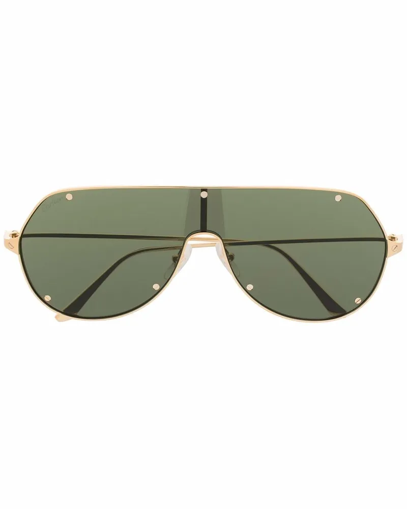 Cartier Sonnenbrille mit durchgehendem Glas - Gold Gold