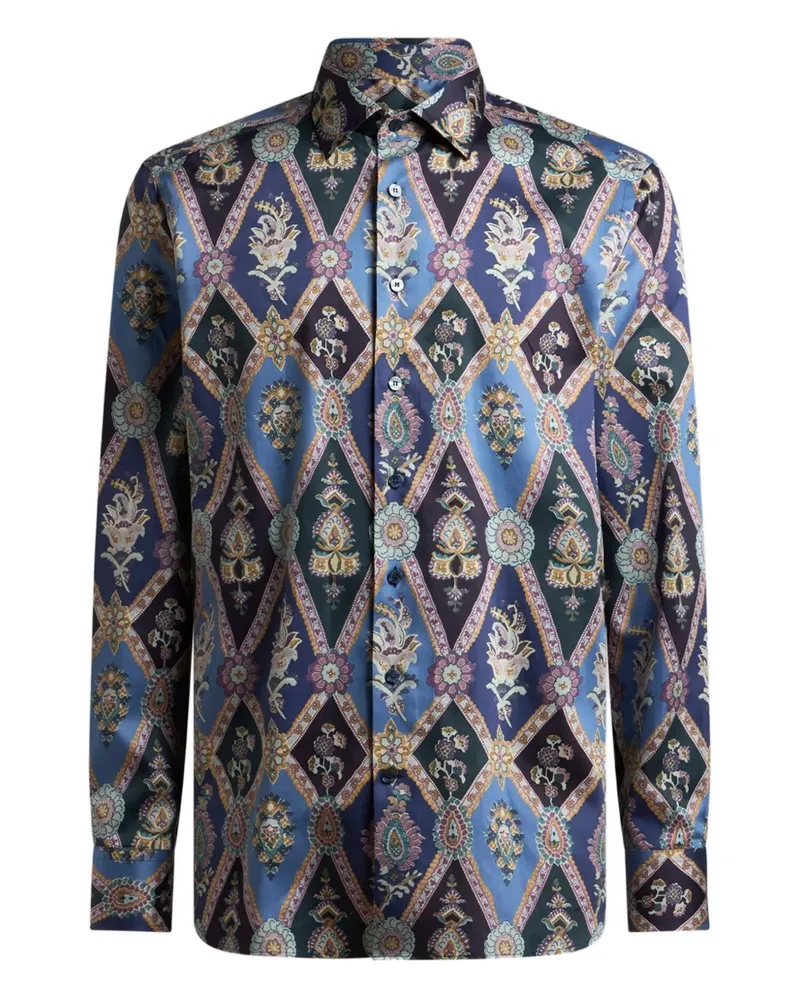 Etro Hemd mit Paisleymuster - Blau Blau