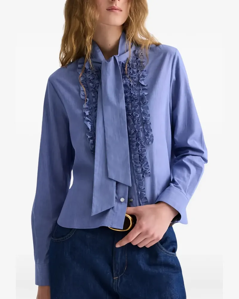TWP Connor Hemd mit Rüschen - Blau Blau