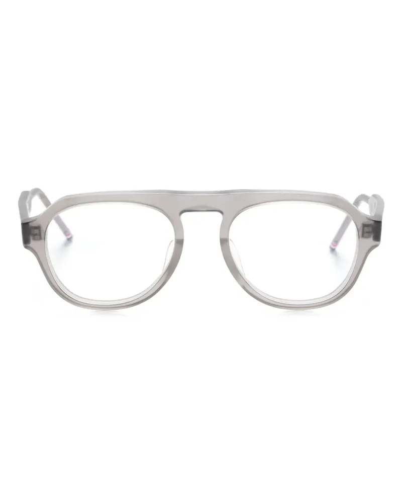 Thom Browne Brille mit Pilotengestell - Grau Grau