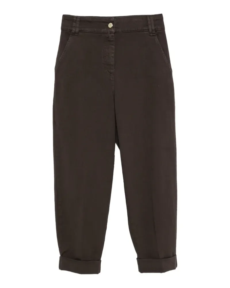 Pennyblack Umgeschlagene Jeans mit Knopfdetail - Braun Braun