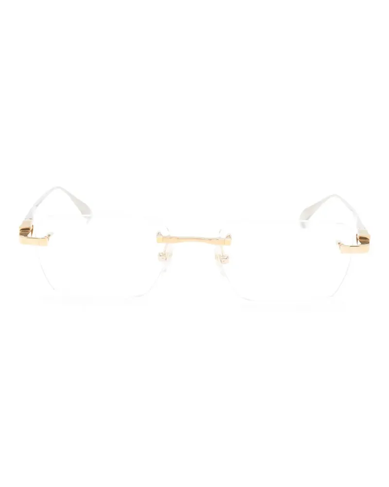 Cartier Rahmenlose Brille mit eckigen Gläsern - Gold Gold