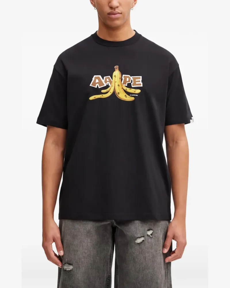 BAPE banana-print T-shirt - Schwarz Schwarz