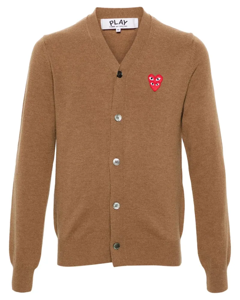 Comme des Garçons Cardigan mit Herz-Patch - Braun Braun