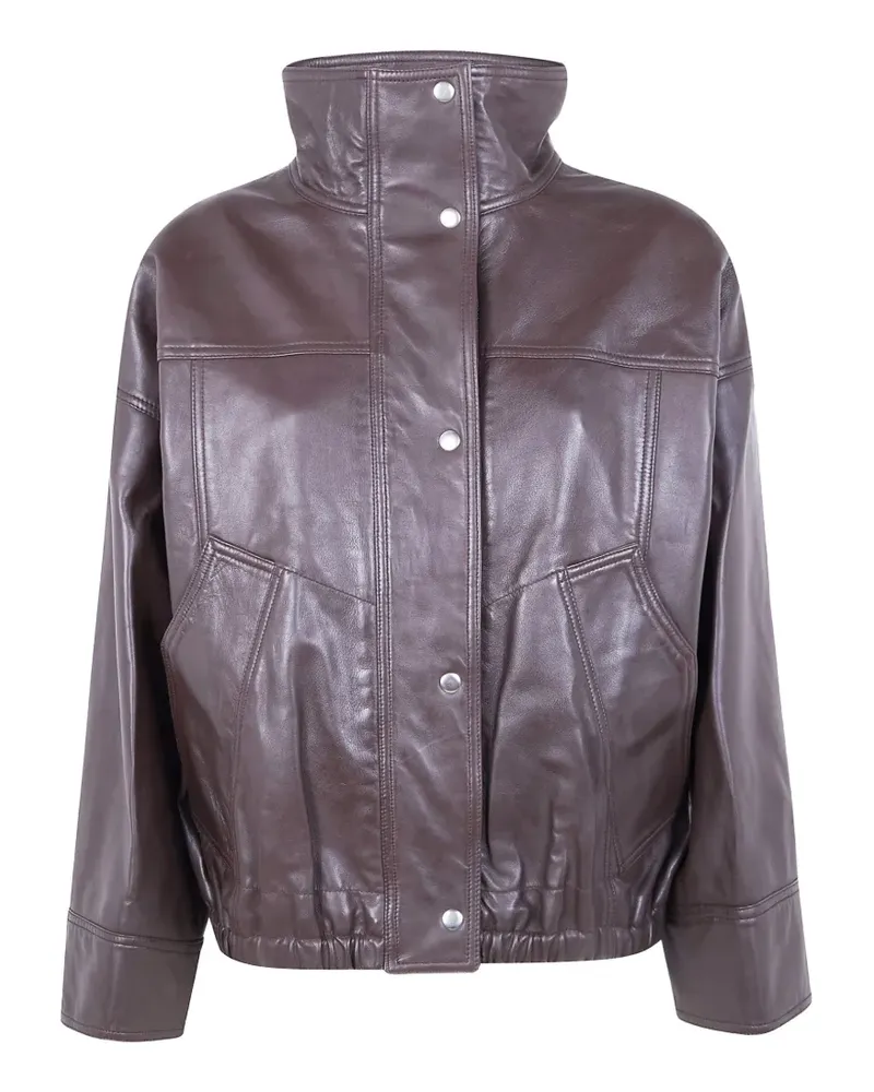 Róhe buttoned leather jacket - Braun Braun