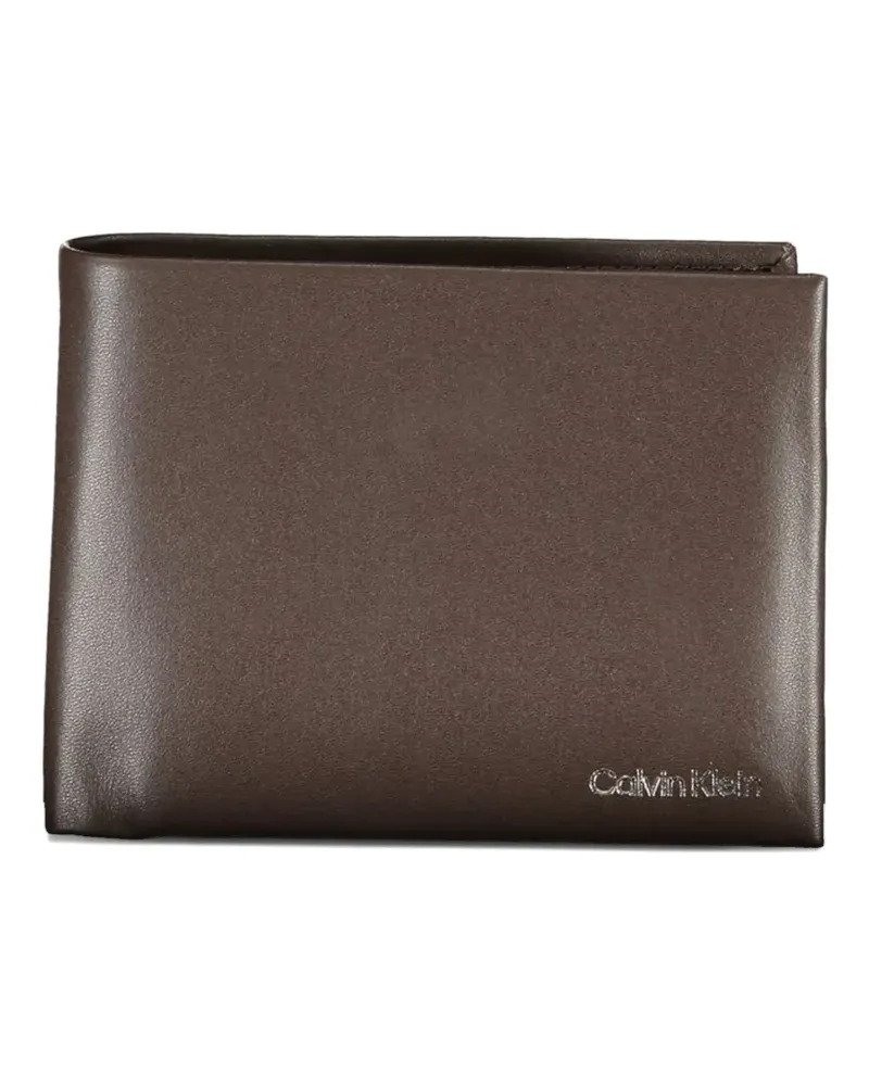 Calvin Klein bi-fold leather wallet - Braun Braun