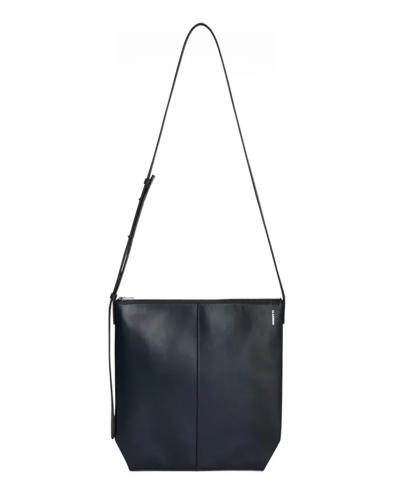 Jil Sander Linda Umhängetasche aus Leder - Blau Blau
