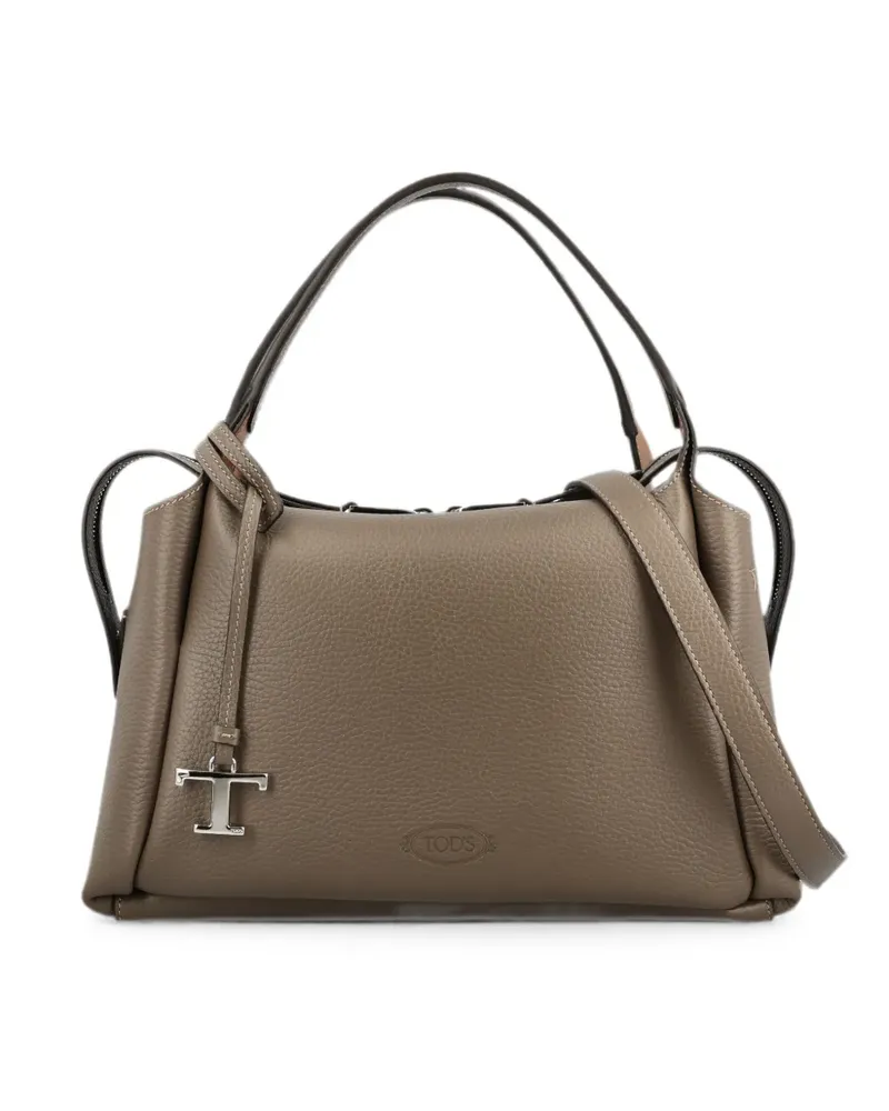 TOD'S T Timeless pebbled shoulder - Grau Grau
