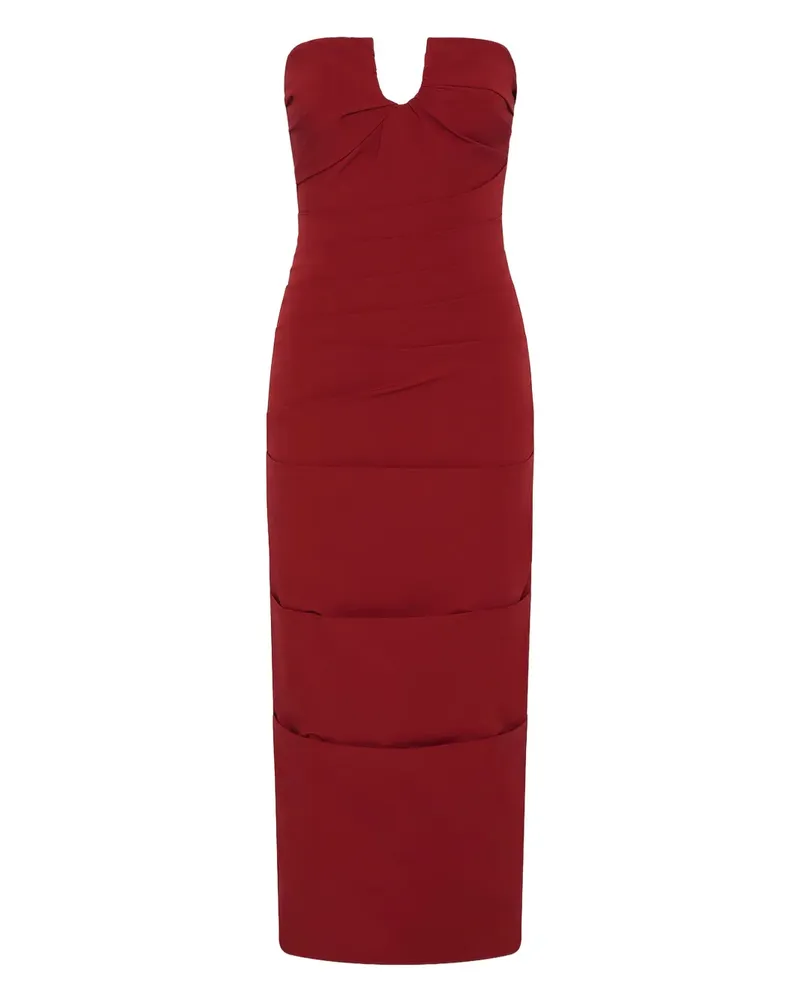 Rachel Gilbert Gerafftes Freda Kleid - Rot Rot