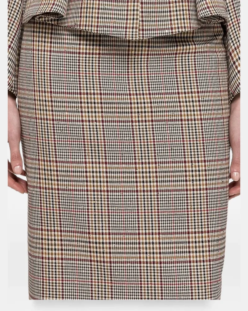 NISSA high-waisted midi skirt - Nude Nude
