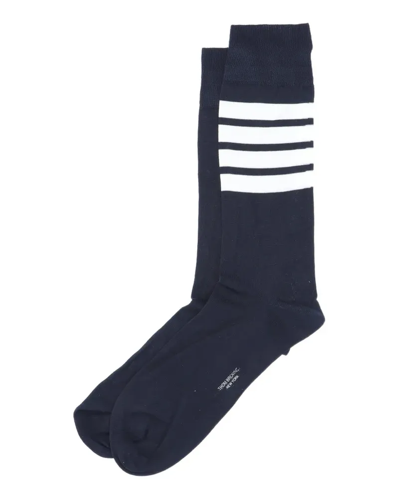 Thom Browne Gestreifte Socken - Blau Blau
