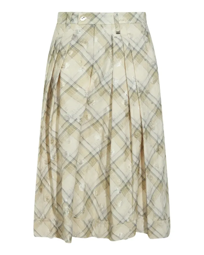 Vivienne Westwood checked pleated skirt - Nude Nude