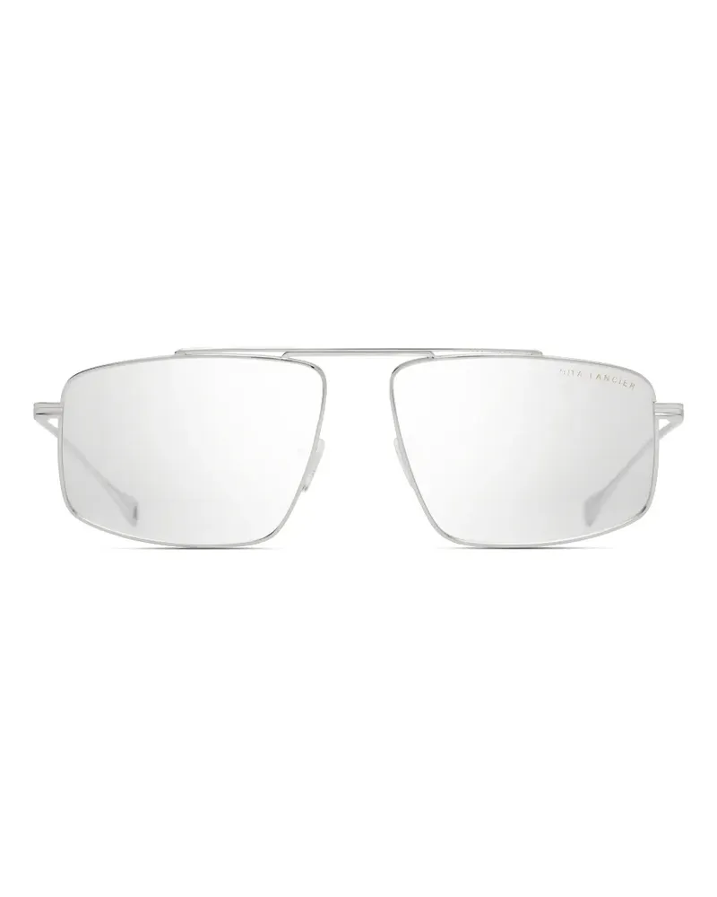 DITA rectangle-frame double-bridge glasses - Silber Silber