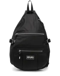 Kenzo Rucksack mit Logo-Patch Schwarz