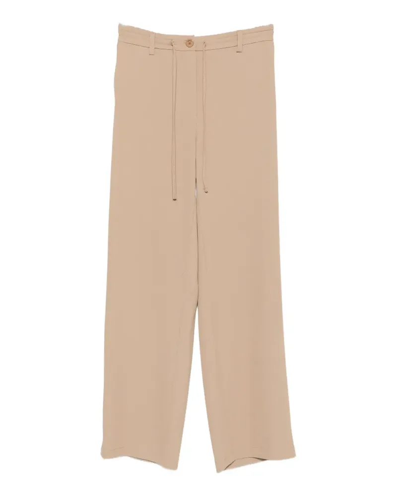 IMPERIAL drawstring wide-leg trousers - Nude Nude