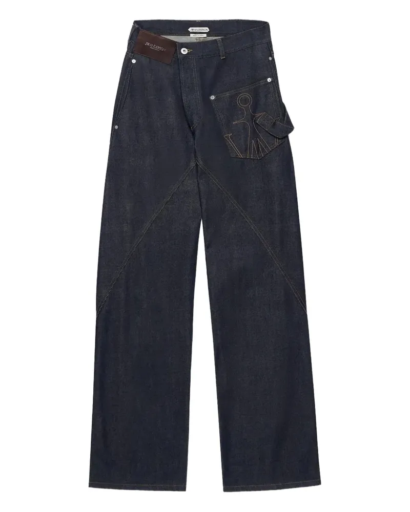 J.W.Anderson Jeans im Workwear-Look - Blau Blau