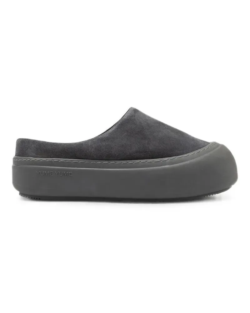 YUME YUME Goofy suede mules - Grau Grau