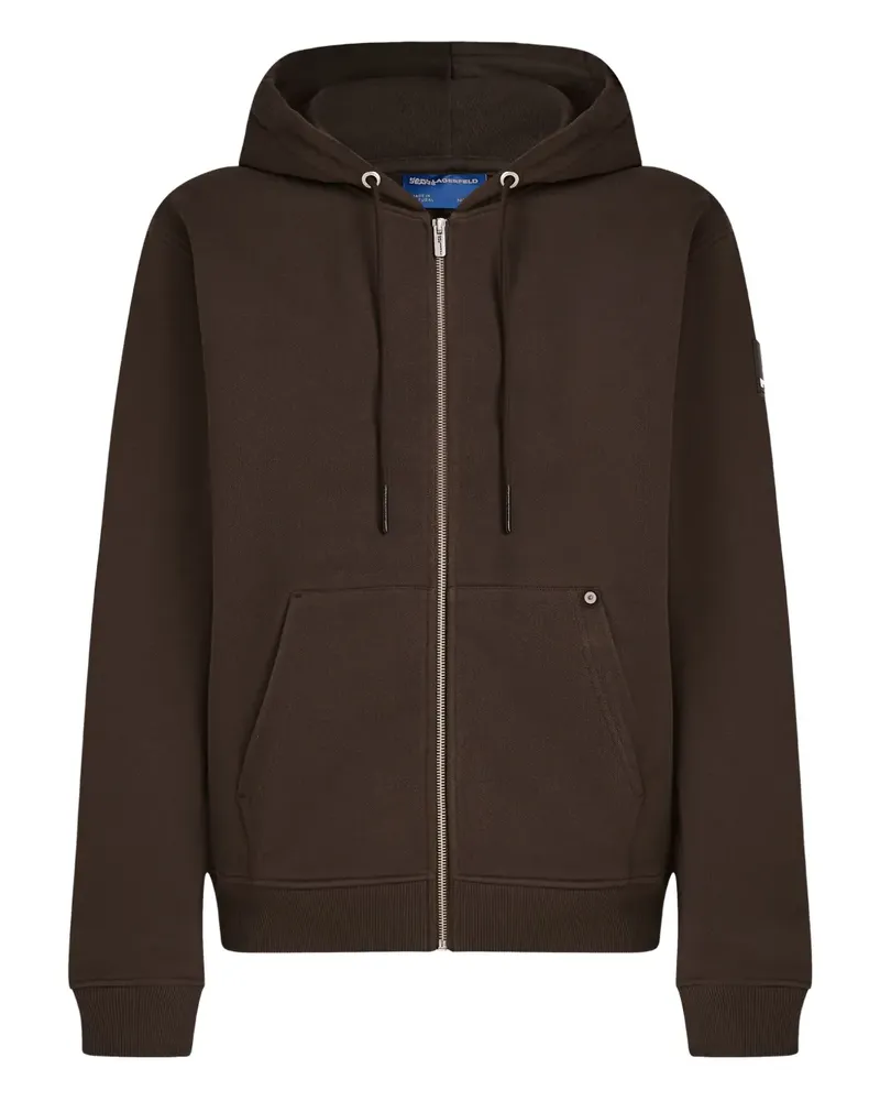Karl Lagerfeld Kapuzenjacke mit Patch - Braun Braun