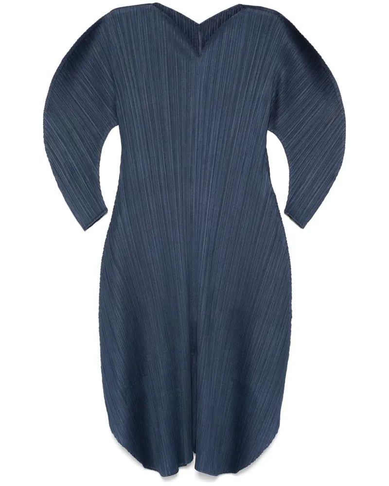 Issey Miyake Wormhole Midikleid - Blau Blau