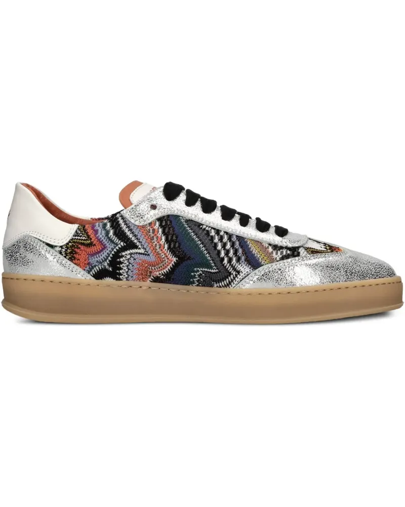 Missoni Raschel flower sneakers - Silber Silber