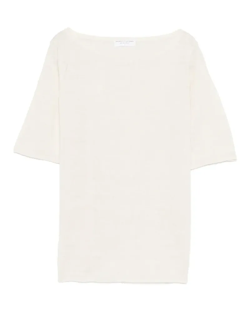 Majestic boat-neck T-shirt - Weiß Weiß