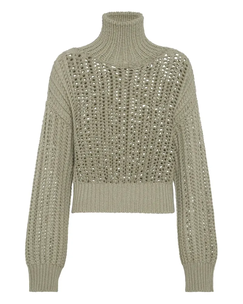 Brunello Cucinelli Rollkragenpullover aus Kaschmir - Grün Grün