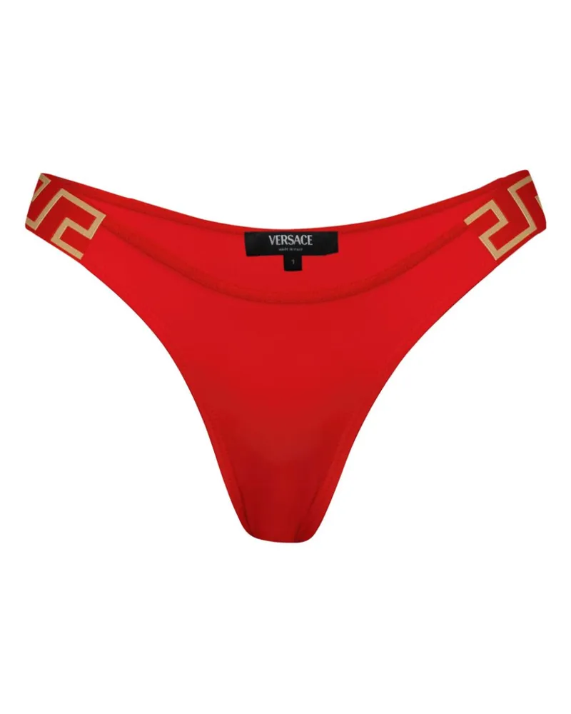 Versace Bikinihöschen mit Greca-Detail - Rot Rot