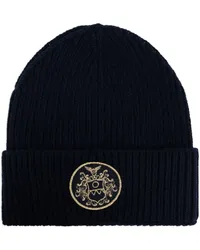 Bally Beanie mit Wappen Schwarz