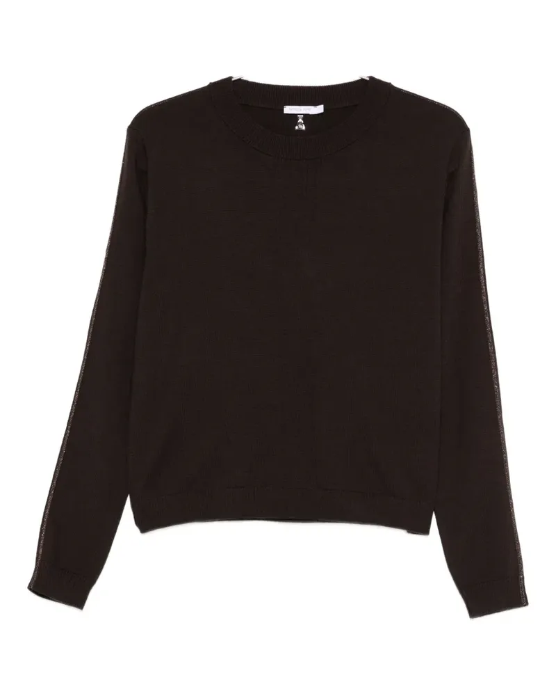 Patrizia Pepe crew-neck wool sweater - Braun Braun