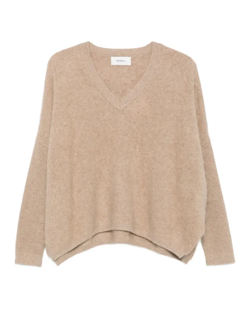 MEIMEIJ Pullover mit V-Ausschnitt - Nude Nude