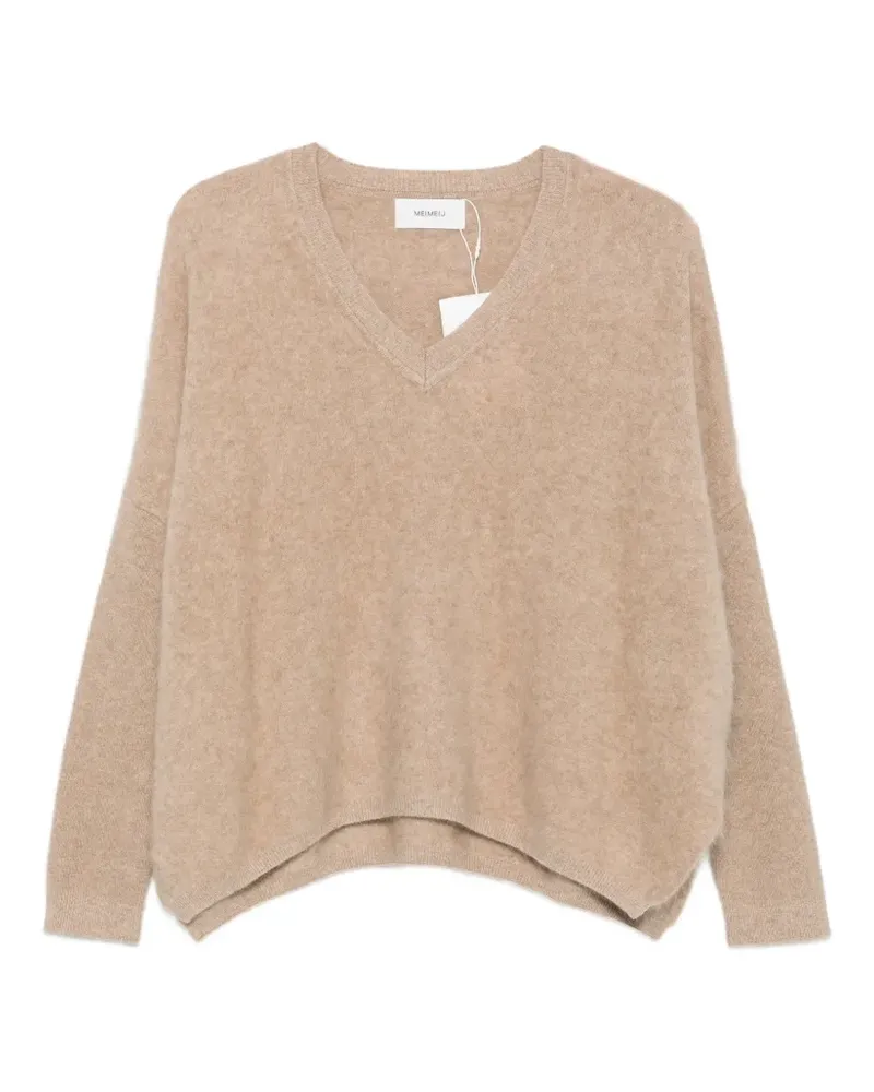 MEIMEIJ V-neck wool sweater - Nude Nude