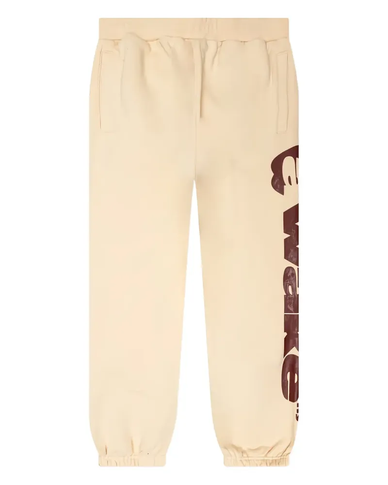 AWAKE NY Kordelzug-Jogginghose mit Apfel-Print - Nude Nude