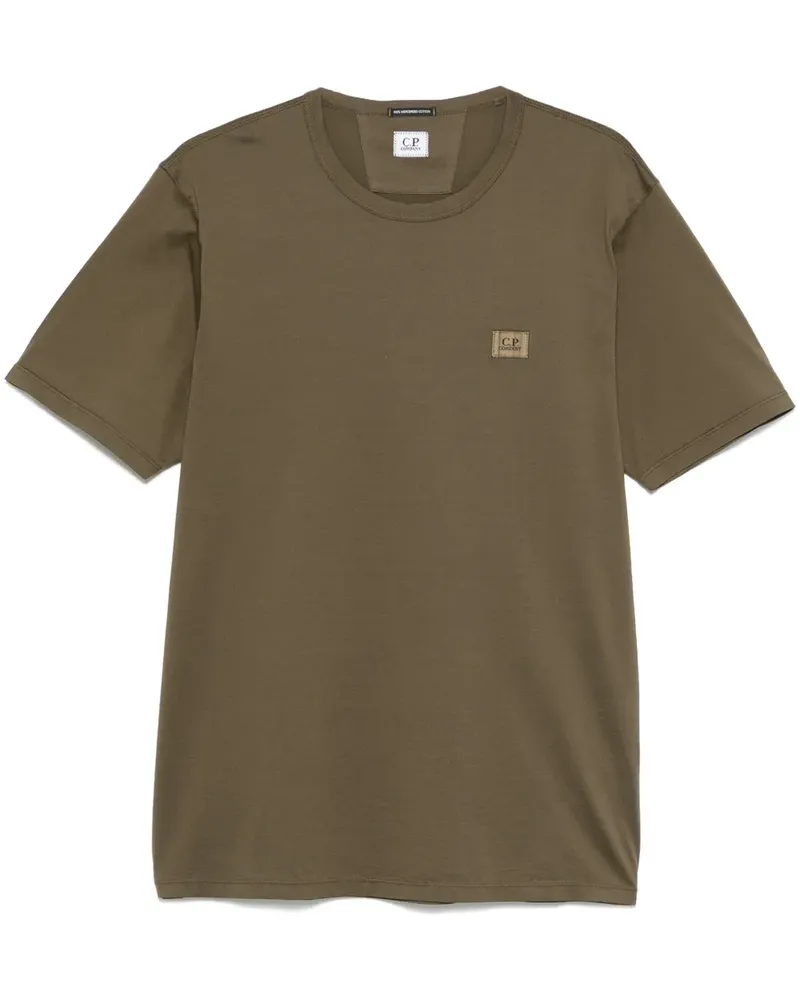 C.P. Company T-Shirt mit Logo-Patch - Grün Grün