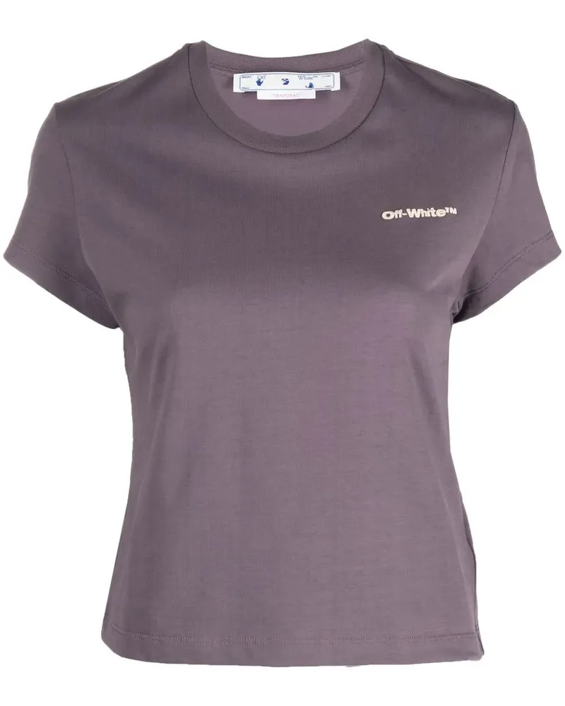 OFF-WHITE T-Shirt mit Logo-Print - Violett Violett